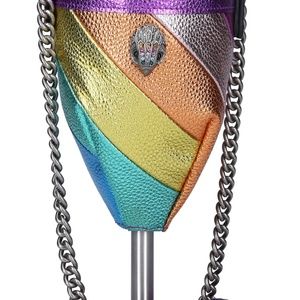 Kurt Geiger Metallic Leather Crossbody Wine Glass Holder